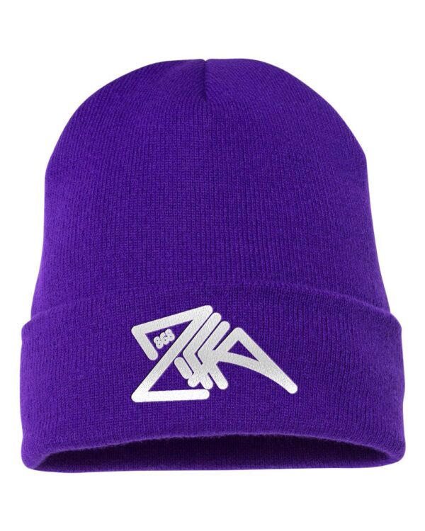 Solid Knit Beanie purple cap