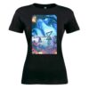 Scaring face sign Ladies T Shirt black