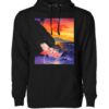 Beach sign black unisex hoodie