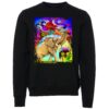 Elephant holding guiter sign Male Sweater black