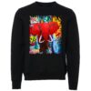 Red elephant sign Male Sweater black