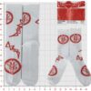 Crew Socks collage white and Red