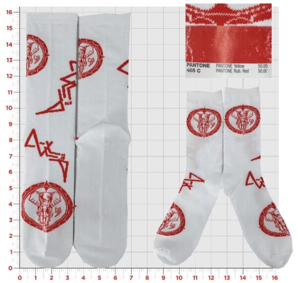 Crew Socks collage white and Red