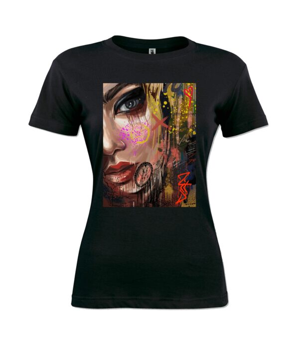 Woman face sign White Ladies T-Shirt