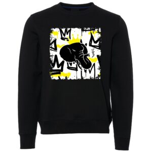 Elephant face sign Black Male Sweater