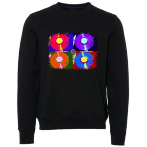 Four music disc sign Male Sweater black