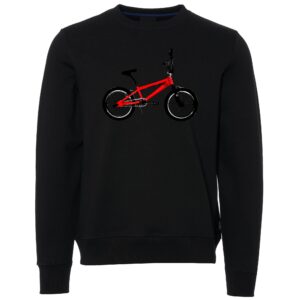 Black and red cycle sign Male Sweater black