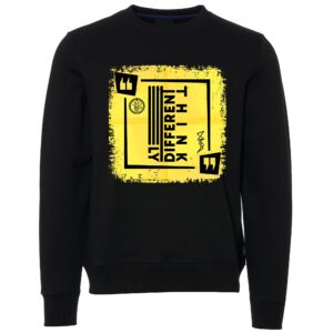 Think Differently caption Male Sweater black