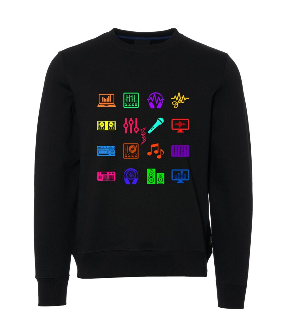 Gadgets sign in Male Sweater black