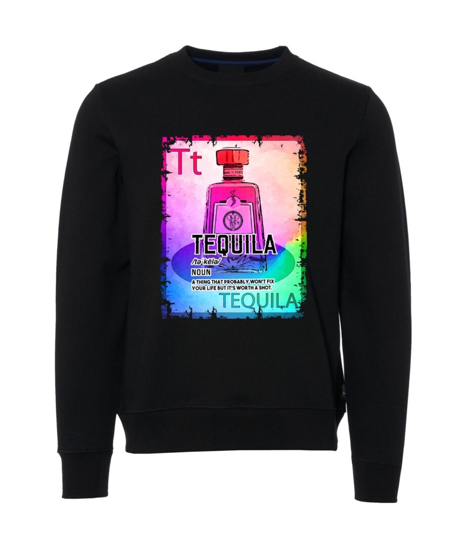 Tequila sign Male Sweater black