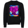Purple elephant sign Black Male Sweater