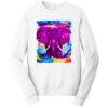 Purple elephant sign Male Sweater white