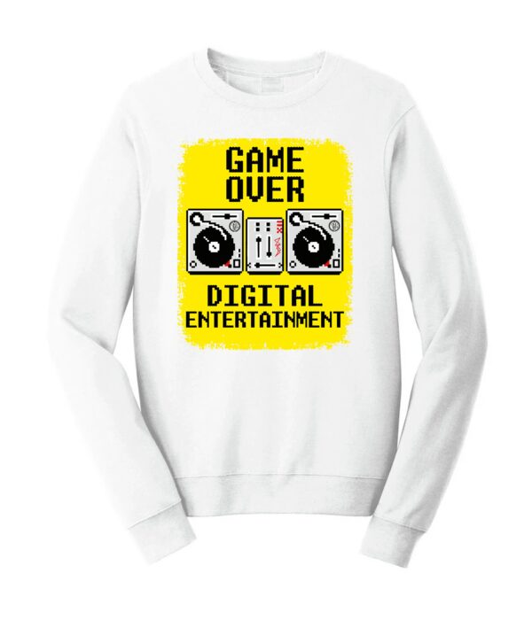 Game Over caption Male Sweater white