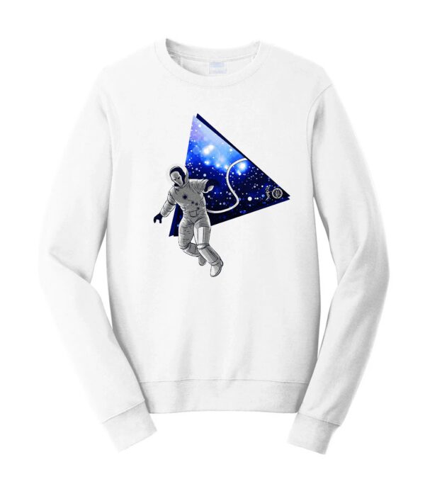 Astronaut in galaxy sign Male Sweater white
