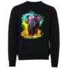 Brown elephant sign Black Male Sweater