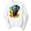 Brown elephant sign Male Sweater white