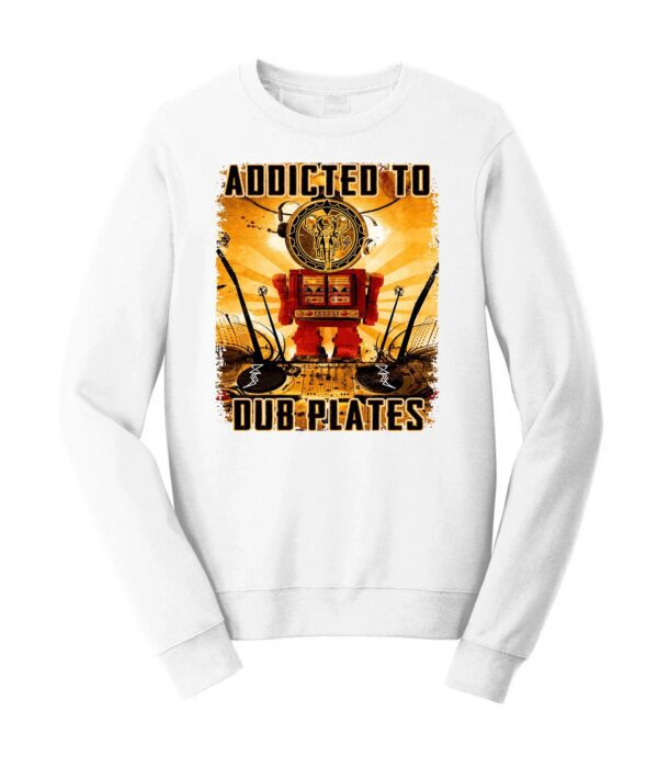 Addicted to Dub Plates Male Sweater white