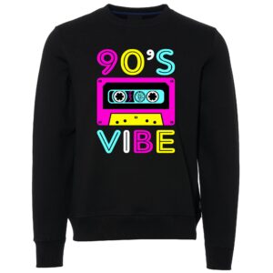 90's vibes sign Male Sweater black