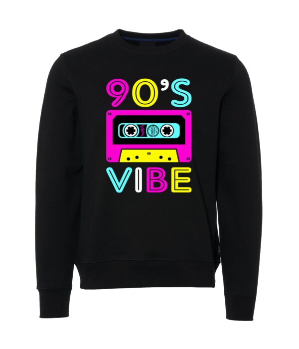 90's vibes sign Male Sweater black