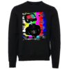 Colorful lifeline sign Male Sweater black