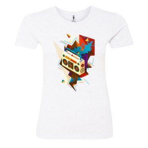 Radio sign Ladies T Shirt white