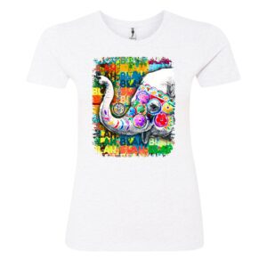 White elephant face sign Ladies T Shirt white