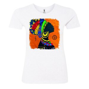 Lord Krishna Shadow face sign Ladies T Shirt white