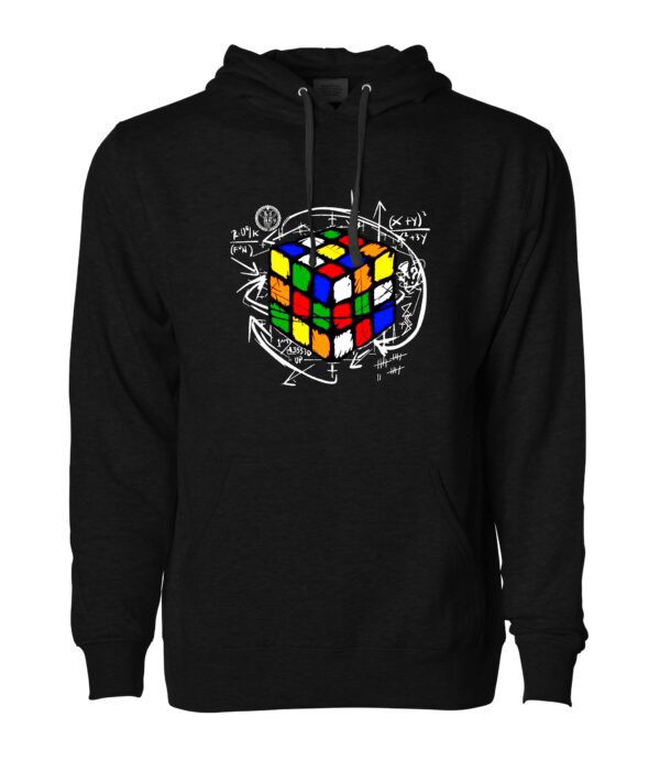 Colorful cube black Unisex Hoodie
