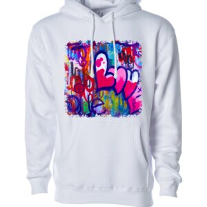 Colorful love sign White Unisex Hoodie