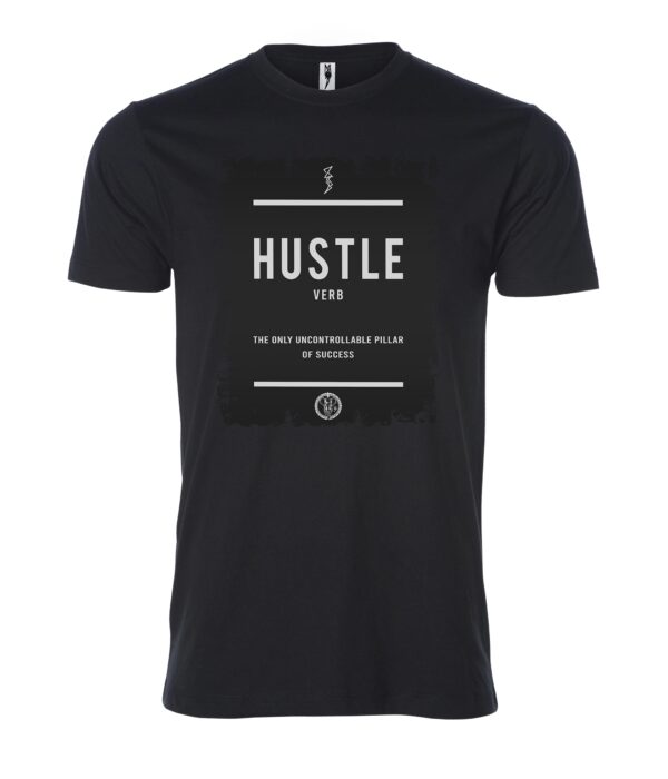 Hustle Verb sign Male T Shirt black