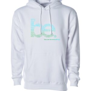BE caption sign Unisex Hoodie white