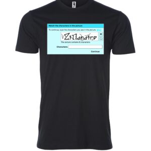 Zillanaire captcha sign Male T Shirt black