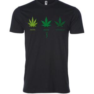 Sativa Indica Ruderalis sign Male T Shirt black