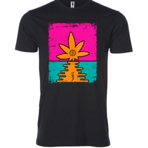 Colorful flower sign Male T Shirt black