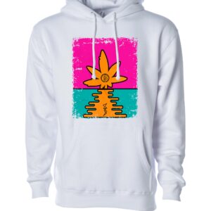 Coloful flower sign Unisex Hoodie white