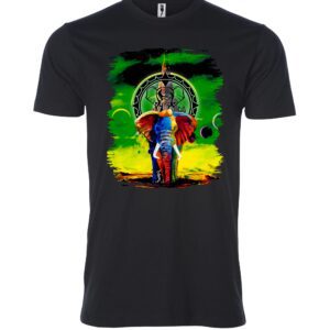 Colorful elephant with blessings sign Male T Shirt black