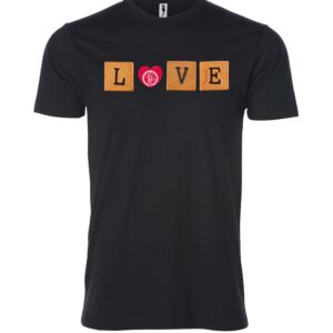 Love sign Male T Shirt black