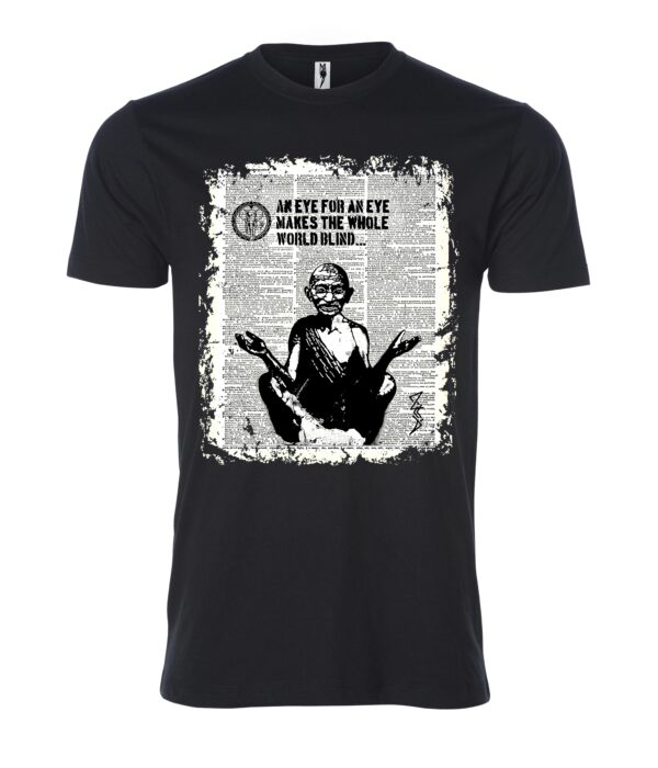 Gandhiji sign Male T Shirt black