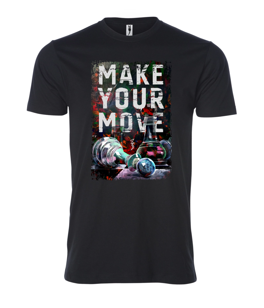 Make Your Move sign Male T Shirt black