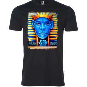 Blue man face sign Male T Shirt black