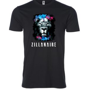 Zillanaire Lion face sign Male T Shirt black