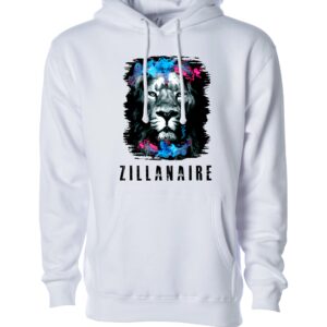 Zillanaire lion face sign Unisex Hoodie white