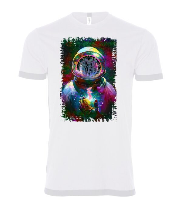 Astronaut face sign Male T Shirt white