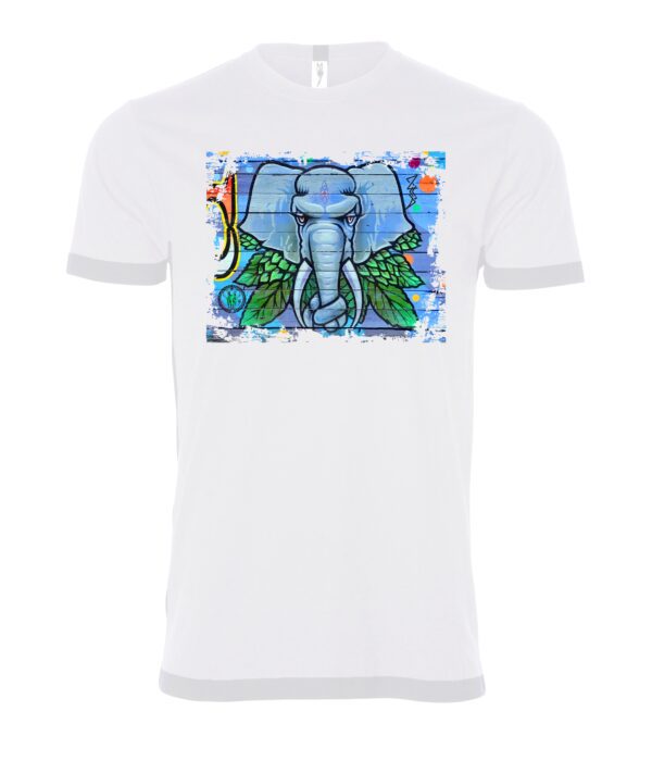 Elephant face sign Male T Shirt white