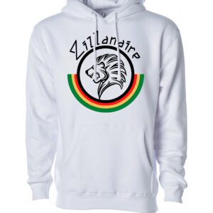 A White Color Hoodie With a Lion Figure Print